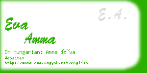 eva amma business card